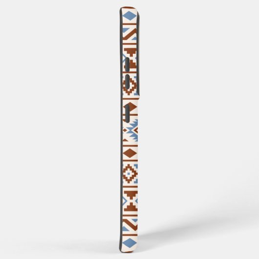 Aztec Essence Pattern II Rust Blue Cream Samsung Galaxy Hoesje (Rechterkant)