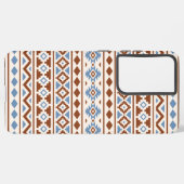 Aztec Essence Pattern II Rust Blue Cream Samsung Galaxy Hoesje (Linkerkant)