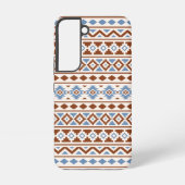 Aztec Essence Pattern II Rust Blue Cream Samsung Galaxy Hoesje (Achterkant)