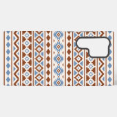 Aztec Essence Pattern II Rust Blue Cream Samsung Galaxy Hoesje (Achterkant horizontaal)