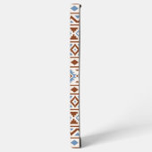 Aztec Essence Pattern II Rust Blue Cream Samsung Galaxy Hoesje (Linkerkant)