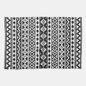 Aztec Essence Pattern IIb Black & White Theedoek (Horizontaal)