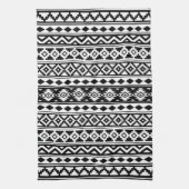 Aztec Essence Pattern IIb Black & White Theedoek (Verticaal)