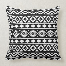 Aztec Essence Pattern III White op Black