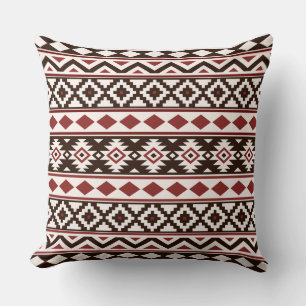 Aztec Essence Pattern IIIb Red Brown Cream Kussen