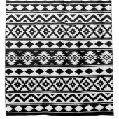 Aztec Essence Pattern IIIb Zwart-wit Douchegordijn (Voorkant)