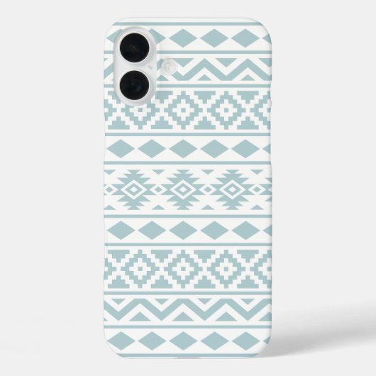 Aztec Essence Ptn III Eend Ei Blauw op Wit Case-Mate iPhone Case (Achterkant)