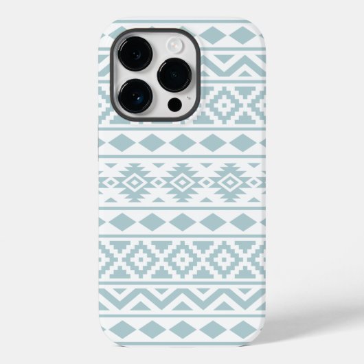 Aztec Essence Ptn III Eend Ei Blauw op Wit Case-Mate iPhone Case (Achterkant)