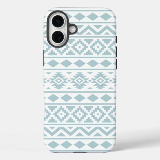 Aztec Essence Ptn III Eend Ei Blauw op Wit Case-Mate iPhone Case (Achterkant)