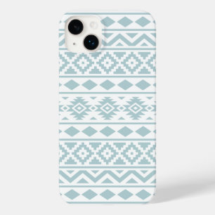 Aztec Essence Ptn III Eend Ei Blauw op Wit Case-Mate iPhone 14 Plus Hoesje