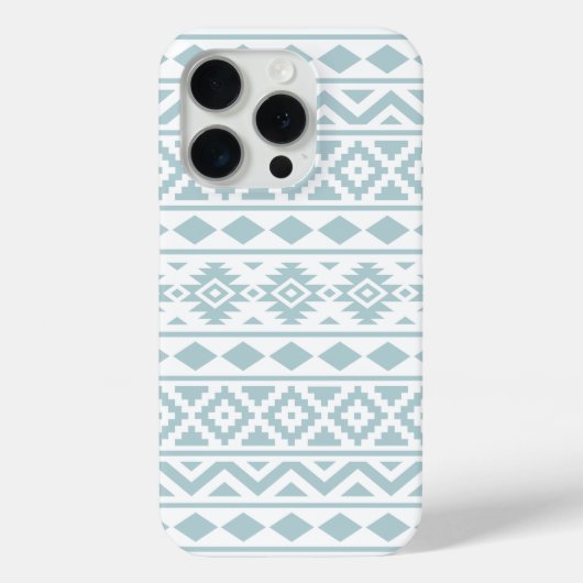 Aztec Essence Ptn III Eend Ei Blauw op Wit Case-Mate iPhone Case (Achterkant)