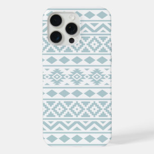 Aztec Essence Ptn III Eend Ei Blauw op Wit iPhone 15 Pro Max Case