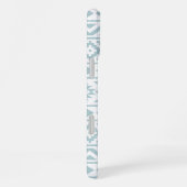 Aztec Essence Ptn III Eend Ei Blauw op Wit iPhone Hoesje (Rechterkant)