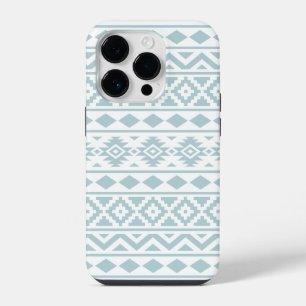 Aztec Essence Ptn III Eend Ei Blauw op Wit iPhone 14 Plus Hoesje
