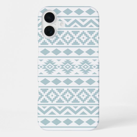 Aztec Essence Ptn III Eend Ei Blauw op Wit iPhone Hoesje (Achterkant)
