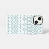 Aztec Essence Ptn III Eend Ei Blauw op Wit iPhone Hoesje (Achterkant horizontaal)