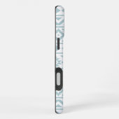 Aztec Essence Ptn III Eend Ei Blauw op Wit iPhone Hoesje (Rechterkant)