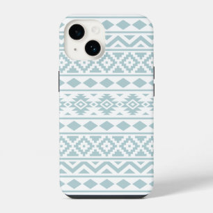 Aztec Essence Ptn III Eend Ei Blauw op Wit iPhone 14 Hoesje