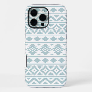 Aztec Essence Ptn III Eend Ei Blauw op Wit iPhone 16 Pro Max Hoesje