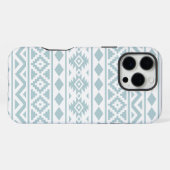 Aztec Essence Ptn III Eend Ei Blauw op Wit iPhone Hoesje (Achterkant horizontaal)