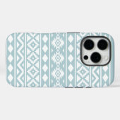Aztec Essence Ptn III Wit op Duck Egg Blue Case-Mate iPhone Case (Achterkant (horizontaal))