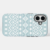 Aztec Essence Ptn III Wit op Duck Egg Blue Case-Mate iPhone Case (Achterkant (horizontaal))