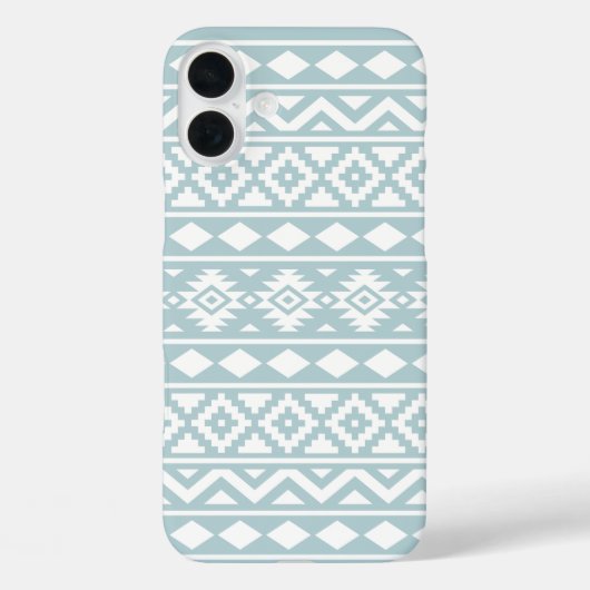 Aztec Essence Ptn III Wit op Duck Egg Blue Case-Mate iPhone Case (Achterkant)