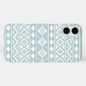 Aztec Essence Ptn III Wit op Duck Egg Blue Case-Mate iPhone Case (Achterkant (horizontaal))