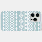 Aztec Essence Ptn III Wit op Duck Egg Blue Case-Mate iPhone Case (Achterkant (horizontaal))