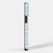 Aztec Essence Ptn III Wit op Duck Egg Blue iPhone Hoesje (Rechterkant)