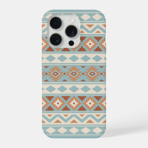 Aztec Essence Ptn IIIb Blauwe Crème Terracotta's iPhone 15 Pro Case