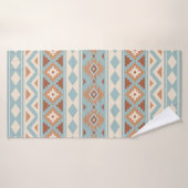 Aztec Essence Ptn IIIb Blue Cream Terracottas Badhanddoek (Badhanddoek)