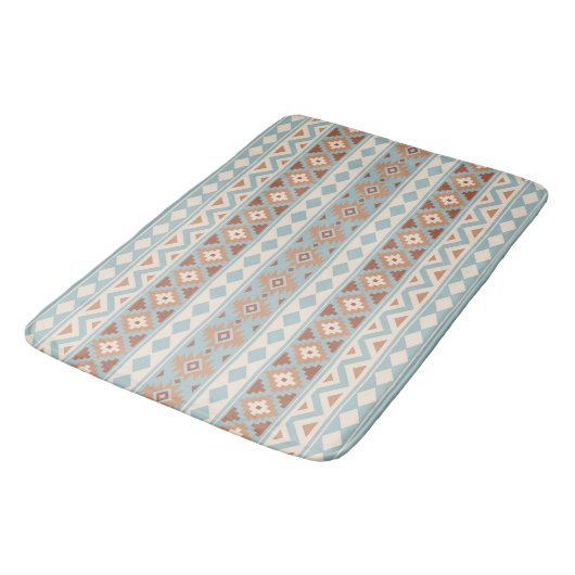 Aztec Essence Ptn IIIb Blue Cream Terracottas Badmat (Gekanteld)