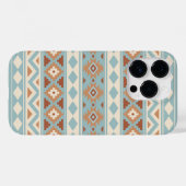 Aztec Essence Ptn IIIb Blue Cream Terracottas Case-Mate iPhone Case (Achterkant (horizontaal))