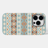 Aztec Essence Ptn IIIb Blue Cream Terracottas Case-Mate iPhone Case (Achterkant (horizontaal))