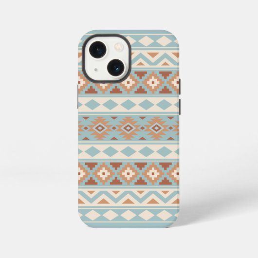 Aztec Essence Ptn IIIb Blue Cream Terracottas iPhone Hoesje (Achterkant)