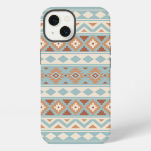 Aztec Essence Ptn IIIb Blue Cream Terracottas iPhone 13 Hoesje