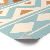 Aztec Essence Ptn IIIb Blue Cream Terracottas Poster (Hoek)