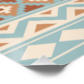 Aztec Essence Ptn IIIb Blue Cream Terracottas Poster (Hoek)