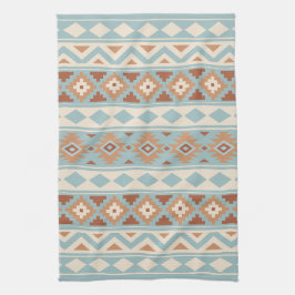 Aztec Essence Ptn IIIb Blue Cream Terracottas Theedoek