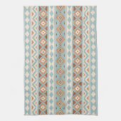 Aztec Essence Ptn IIIb Blue Cream Terracottas Theedoek (Verticaal)