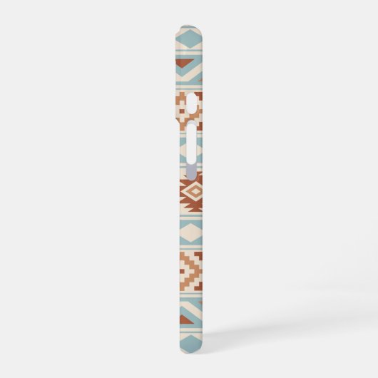 Aztec Essence PTN IIIb Blue Terracottas Cream iPhone 16 Hoesje (Linkerkant)