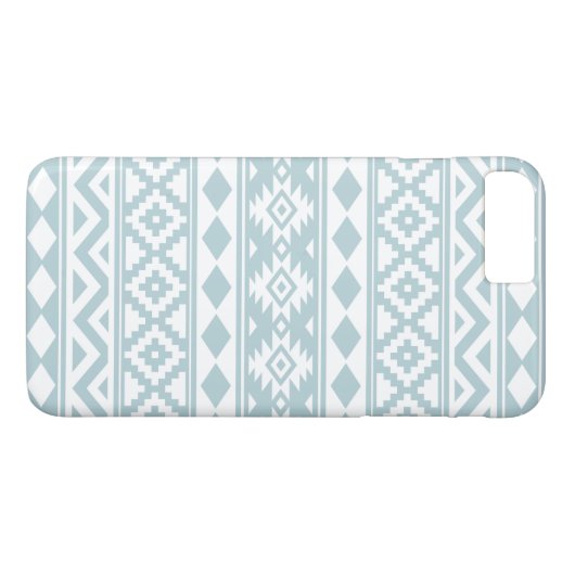 Aztec Essence Ptn IIIb Eend Blauw & Wit Case-Mate iPhone Case (Achterkant (Horizontaal))