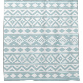 Aztec Essence Ptn IIIb Eend Blauw & Wit Douchegordijn (Voorkant)