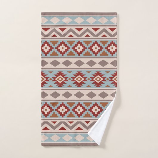 Aztec Essence Ptn IIIb Taupe Blue Crm Terracottas Handdoek (Handdoek)