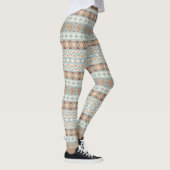 Aztec Essence RPT PTN IIIb Blue Cream Terracotta Leggings (Rechts)