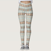 Aztec Essence RPT PTN IIIb Blue Cream Terracotta Leggings