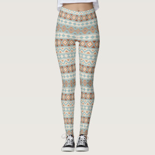 Aztec Essence RPT PTN IIIb Blue Cream Terracotta Leggings