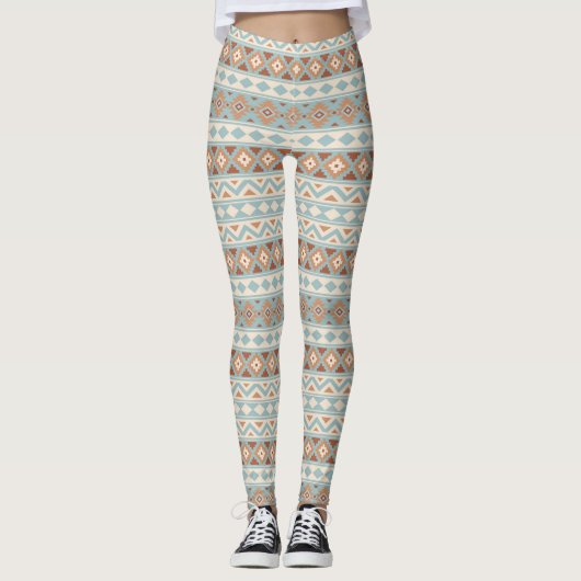 Aztec Essence RPT PTN IIIb Blue Cream Terracotta Leggings (Voorkant)