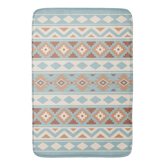 Aztec Essence V Ptn IIIb Blue Cream Terracottas Badmat (Voorkant Verticaal)